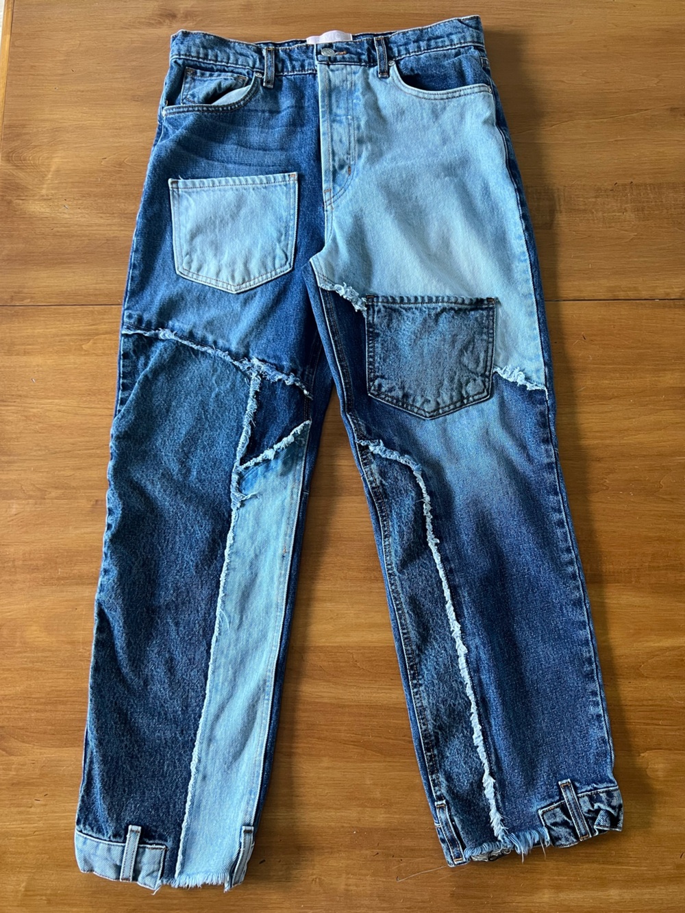 REVICE Matchmaker “Love at First Sight” Patchwork High Rise Jeans Size 29